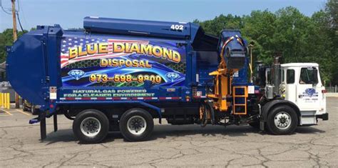 Blue diamond disposal - Blue Diamond Disposal is still working toward a 100% CNG vehicle fleet. As of the fall of 2016, 90% of Blue Diamond Disposal's fleet has been converted to natural gas. Read more about their efforts here! Call today for a. free estimate! 866-462-2300. 973-598-9800